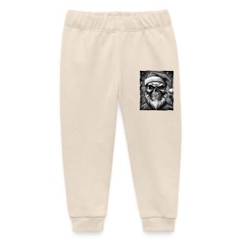 Santa Claus Skull - Baby Organic Sweatpants by Stanley/Stella - soft Ecru - Front