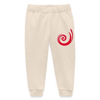 red pattern red gift idea - Baby Organic Sweatpants by Stanley/Stella - soft Ecru - Front