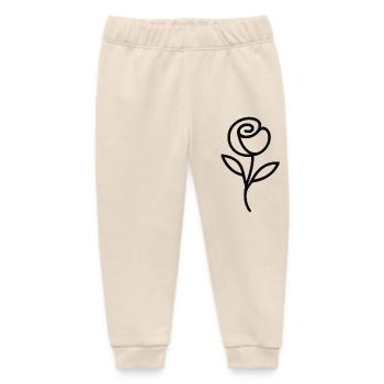 Schlichte Rose - Geschenkidee Muttertag - Baby Organic Jogginghose Baby Tumbler von Stanley/Stella - Natur - Vorne