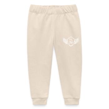 Pig Coat of Arms - Baby Organic Sweatpants by Stanley/Stella - soft Ecru - Front