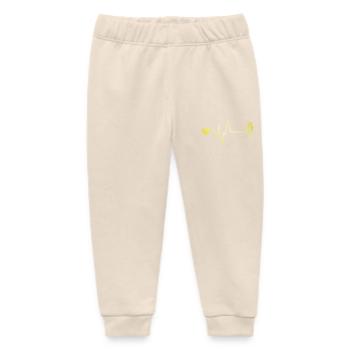 Shaving Barber Pulse Heart Love - Baby Organic Sweatpants by Stanley/Stella - soft Ecru - Front