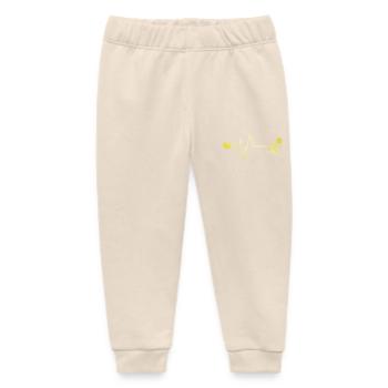 Barber Chair Pulse Heart Love - Baby Organic Sweatpants by Stanley/Stella - soft Ecru - Front