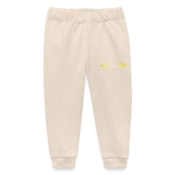 Steak Meat Restaurant Pulse Heart Love - Baby Organic Sweatpants by Stanley/Stella - soft Ecru - Front