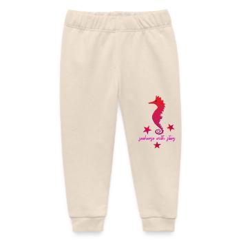 rotes Seepferdchen mit Sternchen pink - Baby Organic Jogginghose Baby Tumbler von Stanley/Stella - Natur - Vorne