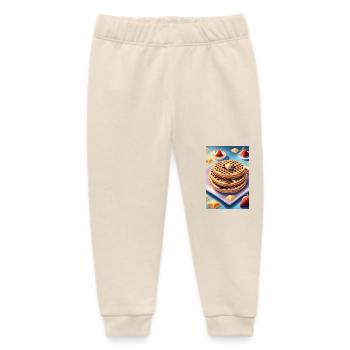 Big pile of pancakes - Baby Organic Sweatpants by Stanley/Stella - soft Ecru - Front