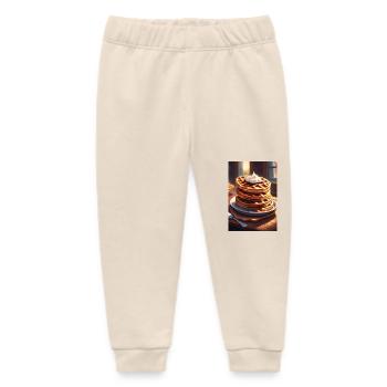Pile of pancakes - Baby Organic Sweatpants by Stanley/Stella - soft Ecru - Front