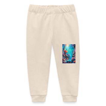 Tropical coral reefs - Baby Organic Sweatpants by Stanley/Stella - soft Ecru - Front
