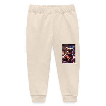 Teddybär mit Herz - Baby Organic Jogginghose Baby Tumbler von Stanley/Stella - Natur - Vorne