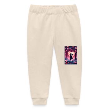 Kuss zum Valentinstag - Baby Organic Jogginghose Baby Tumbler von Stanley/Stella - Natur - Vorne