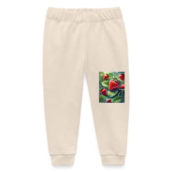 Ein Haufen frisch gepflückter Erdbeeren - Baby Organic Jogginghose Baby Tumbler von Stanley/Stella - Natur - Vorne
