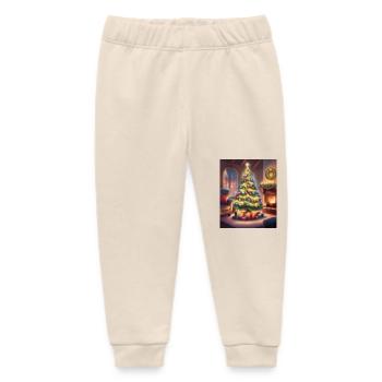 Christmas at home - Baby Organic Sweatpants by Stanley/Stella - soft Ecru - Front