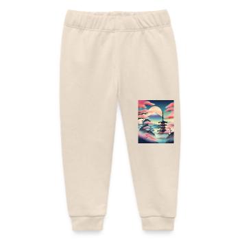 Beautiful japanese view - Baby Organic Sweatpants by Stanley/Stella - soft Ecru - Front