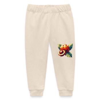 Herbstzauber: Polygon-Kastanie in voller Blüte - Baby Organic Jogginghose Baby Tumbler von Stanley/Stella - Natur - Vorne