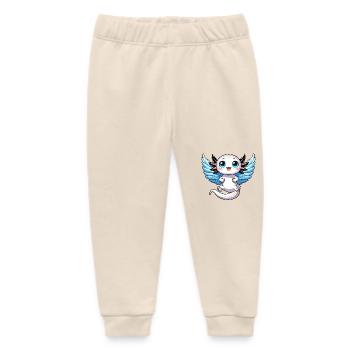 Süßes Axolotl mit Flügeln Cartoon Fantasie Kreatur - Baby Organic Jogginghose Baby Tumbler von Stanley/Stella - Natur - Vorne