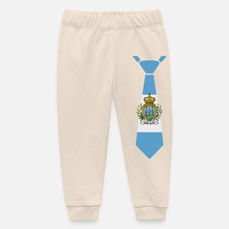 Cravate de Saint-Marin – Conception du drapeau - Pantalon de jogging bébé bio Stanley/Stella - écru doux