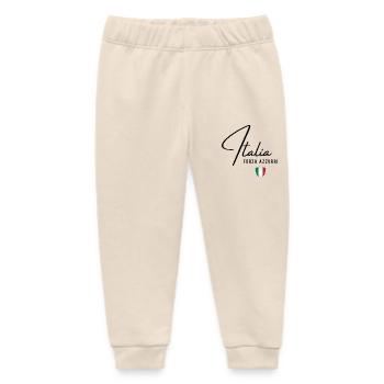 Italian flag, Italian pride - Baby Organic Sweatpants by Stanley/Stella - soft Ecru - Front
