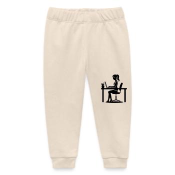Frau Computer Job - Baby Organic Jogginghose Baby Tumbler von Stanley/Stella - Natur - Vorne