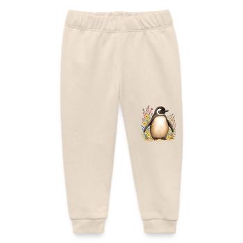 Cute penguin - Baby Organic Sweatpants by Stanley/Stella - soft Ecru - Front