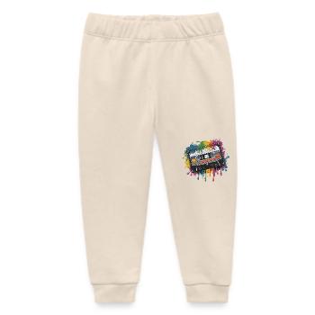 80s Retro Cassette Splash Classic Cassette Tape - Baby Organic Jogginghose Baby Tumbler von Stanley/Stella - Natur - Vorne