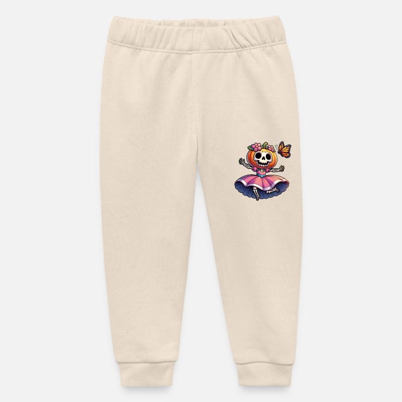 Drôle de princesse d’Halloween - Pantalon de jogging bébé bio Stanley/Stella - écru doux