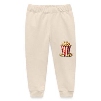 Popcorn - Fasching Kinder - Baby Organic Jogginghose Baby Tumbler von Stanley/Stella - Natur - Vorne