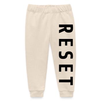 Reset Schriftzug Neuanfang Geschenk - Baby Organic Jogginghose Baby Tumbler von Stanley/Stella - Natur - Vorne