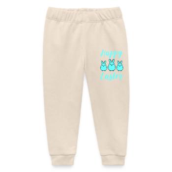 Happy Easter Bunnies - Baby Organic Sweatpants by Stanley/Stella - soft Ecru - Front