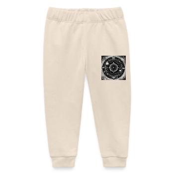 Black and White Universe of Darts - Baby Organic Sweatpants by Stanley/Stella - soft Ecru - Front