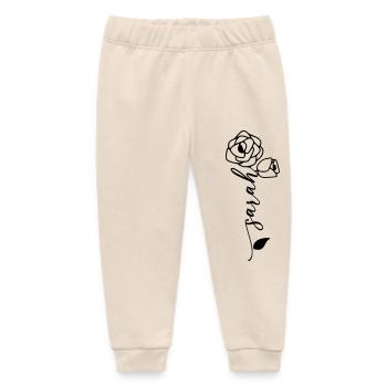 Sarah Name Vorname Namensblume - Baby Organic Jogginghose Baby Tumbler von Stanley/Stella - Natur - Vorne