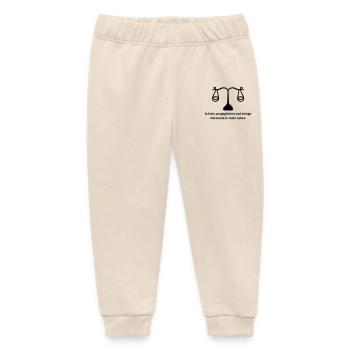 Zodiac sign Libra - Baby Organic Sweatpants by Stanley/Stella - soft Ecru - Front