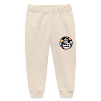 Robot Party Children's Birthday Children's Party - Baby Organic Sweatpants by Stanley/Stella - soft Ecru - Front