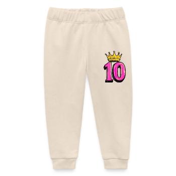 10 Zahl Krone - Baby Organic Jogginghose Baby Tumbler von Stanley/Stella - Natur - Vorne