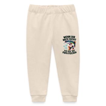 Ich gehe mit Papa angeln fischen springender Hecht - Baby Organic Jogginghose Baby Tumbler von Stanley/Stella - Natur - Vorne