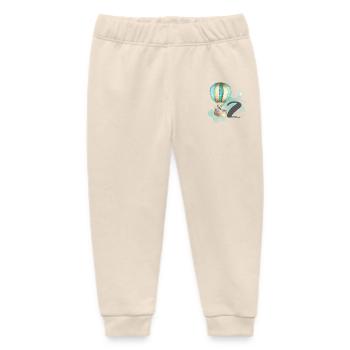 2nd birthday, two, second, hot air balloon - Baby Organic Sweatpants by Stanley/Stella - soft Ecru - Front