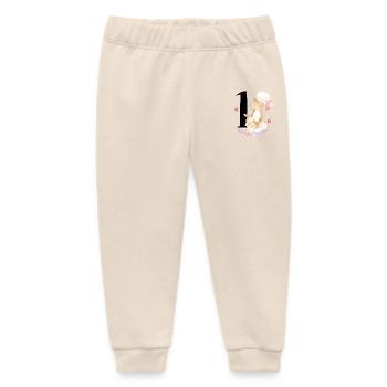 1. geburtstag, eins, erster, birthday, first, Girl - Baby Organic Jogginghose Baby Tumbler von Stanley/Stella - Natur - Vorne