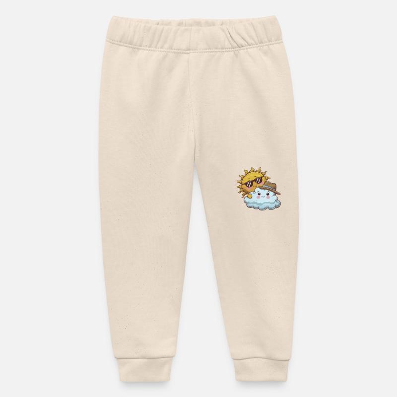Sonja et Sören Wolkenfreund - Pantalon de jogging bébé bio Stanley/Stella - écru doux