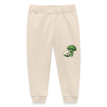 Britta Broccoli and Bernd Cauliflower - Baby Organic Sweatpants by Stanley/Stella - soft Ecru - Front