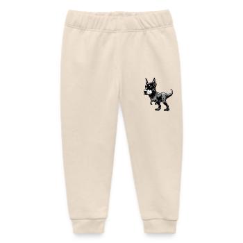 trex dino tyrannosaurus hund dobermann fusion tier - Baby Organic Jogginghose Baby Tumbler von Stanley/Stella - Natur - Vorne