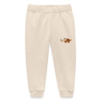 Sloth - Baby Organic Sweatpants by Stanley/Stella - soft Ecru - Front
