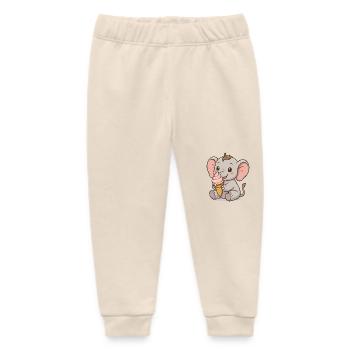 Eiszeit mit Elefant - Baby Organic Jogginghose Baby Tumbler von Stanley/Stella - Natur - Vorne