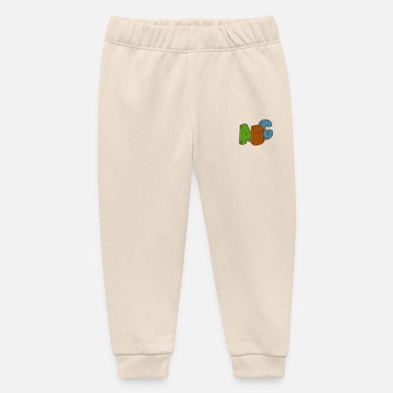 ABC - Pantalon de jogging bébé bio Stanley/Stella - écru doux