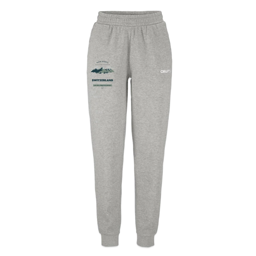 Switzerland badge on a craft community 2.0 women's sweatpants, heather grey