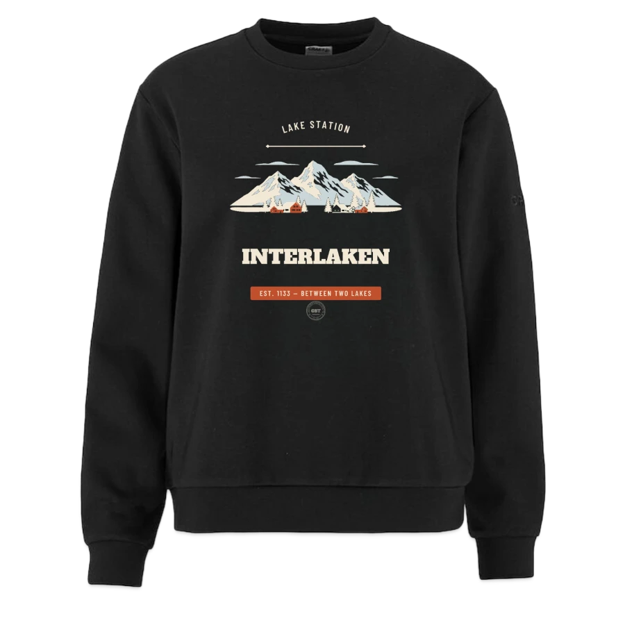 Interlaken-märke på en craft community 2.0 women's sweatshirt , black