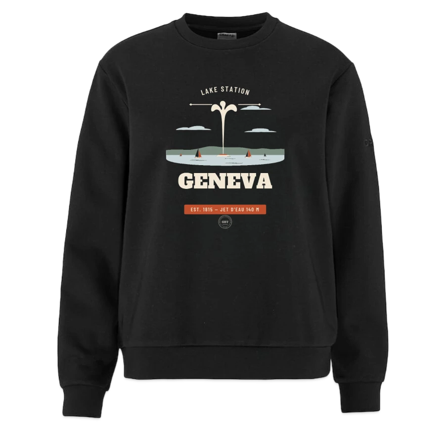 Geneva badge on a craft community 2.0 women's sweatshirt , black