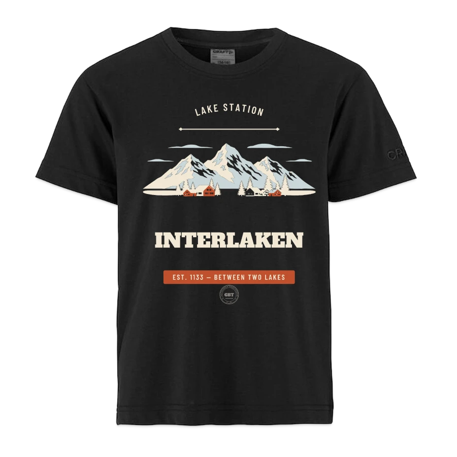 Interlaken-märke på en craft community 2.0 kids t-shirt, black