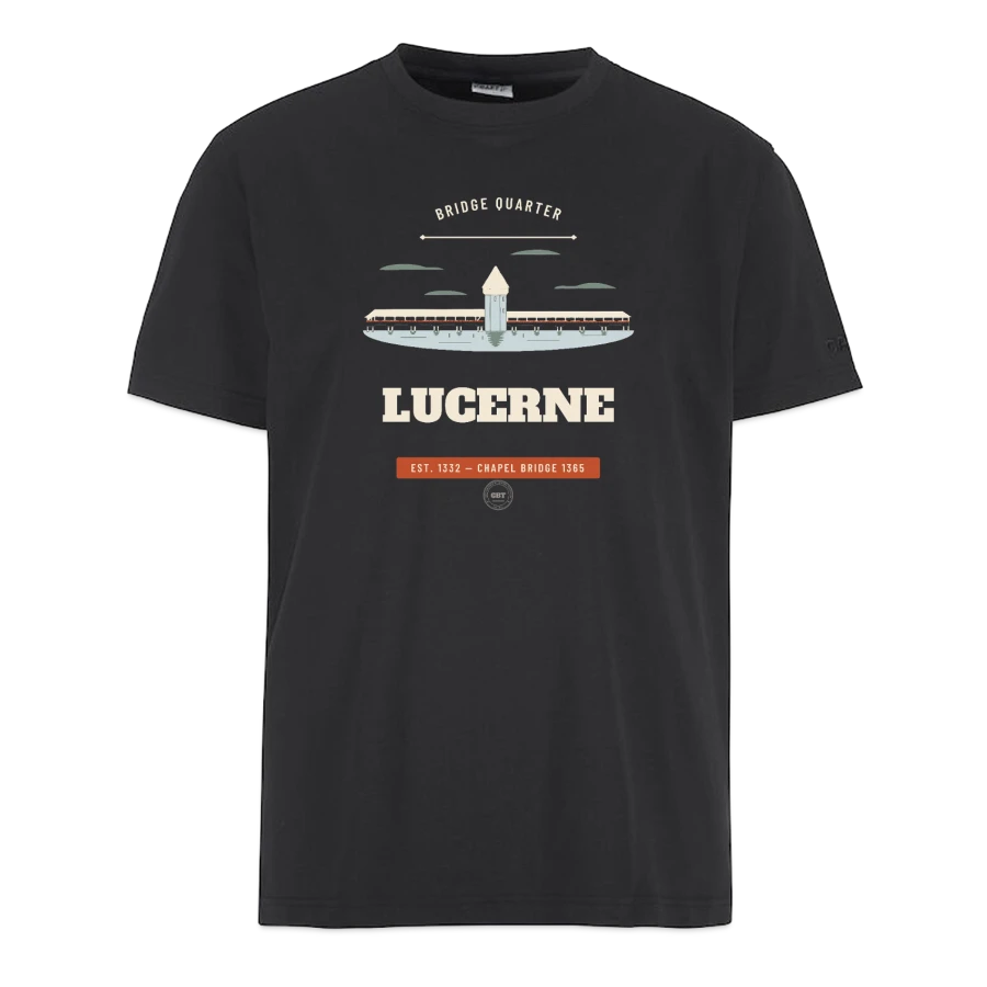 Lucerne-märke på en craft community 2.0 t-shirt, black