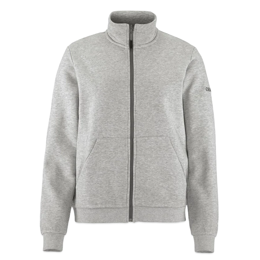 Switzerland badge on a craft community 2.0 women's sweat jacket , heather grey