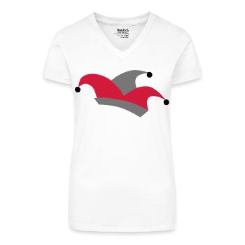 karneval - Bio Frauen T-Shirt mit V-Ausschnitt - Weiß - Vorne