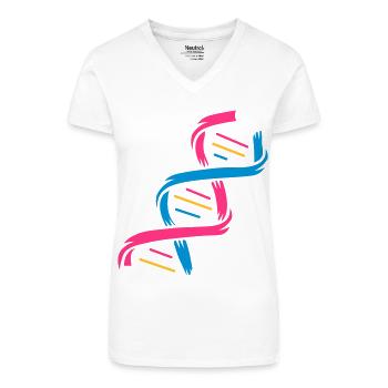 Die Struktur eines DNA-Moleküls - Bio Frauen T-Shirt mit V-Ausschnitt - Weiß - Vorne