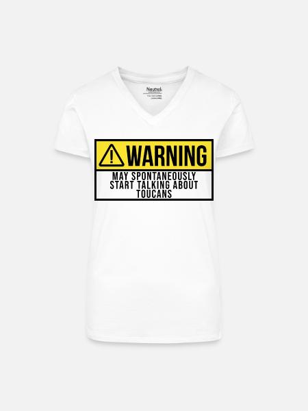 Tukan-Tukan-Tukan - Bio Frauen T-Shirt mit V-Ausschnitt - Weiß